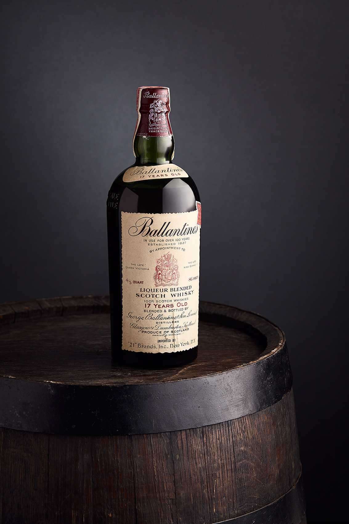 17 Year Old Ballantines Whisky, Strathisla Distillery, Chivas Brothers.