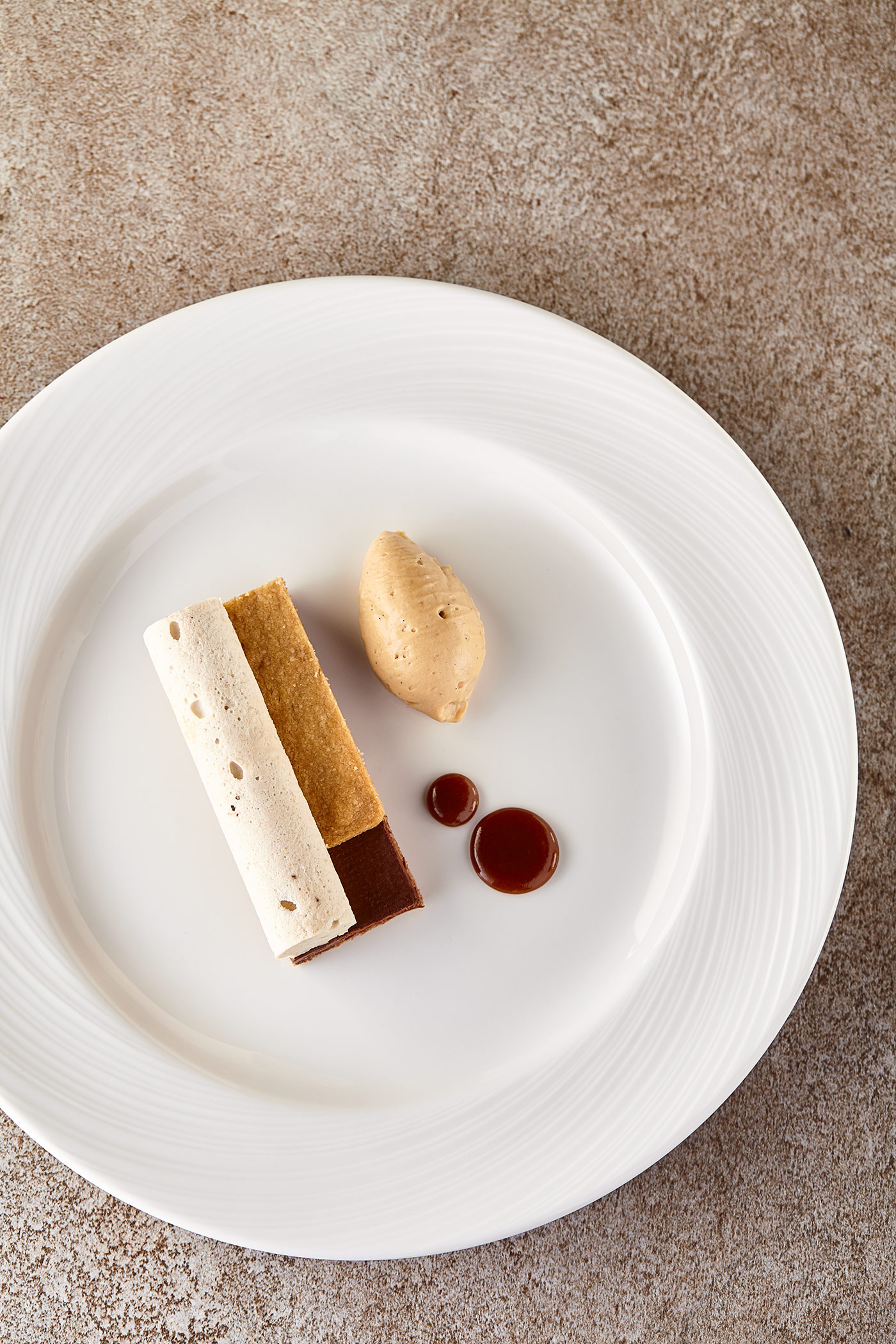Caramel Dessert, Glasgow Science Centre, restaurant food photography