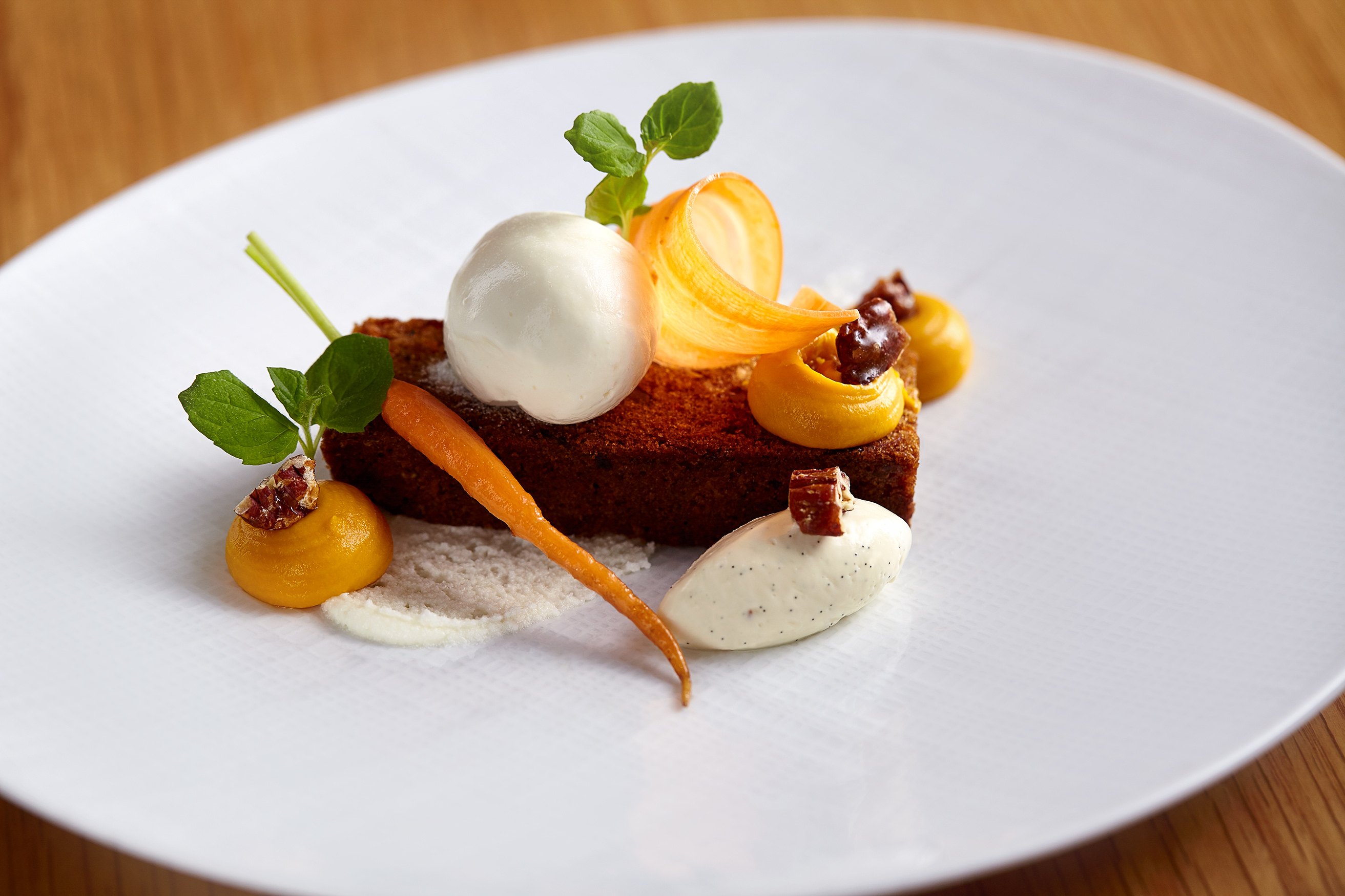 Carrot Cake Dessert, The Honours Restaurant, Edinburgh food photographer