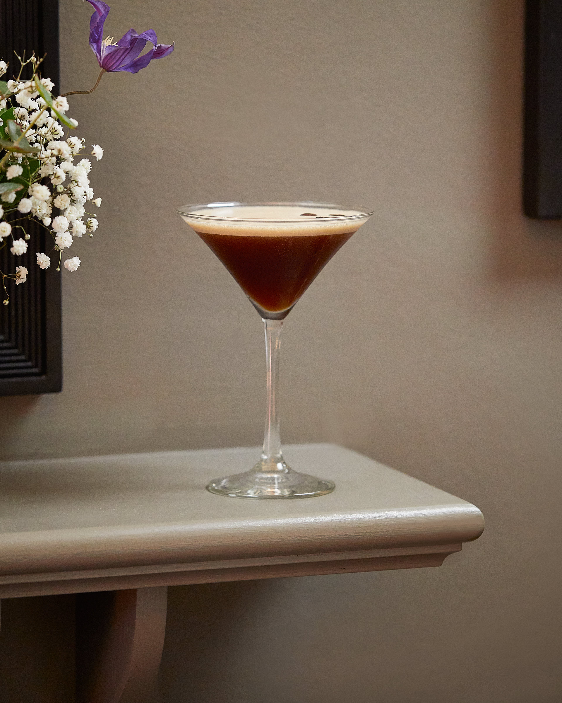 Espresso Martini, The Berystede Hotel. Glasgow food and drink photographer, Alastair Ferrier.