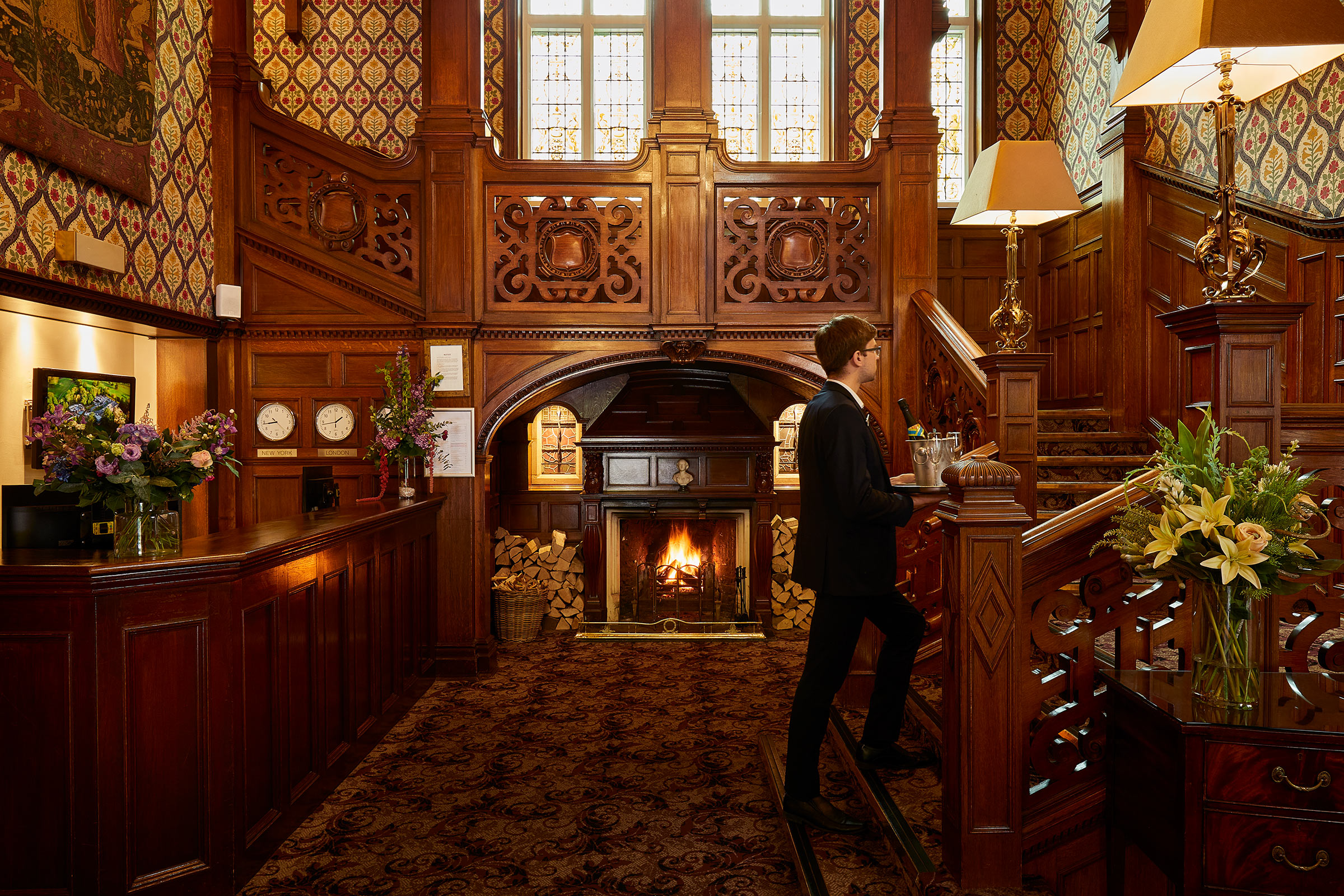 Frimley Hall Reception, UK interiors photographer, interiors and hospitality photography