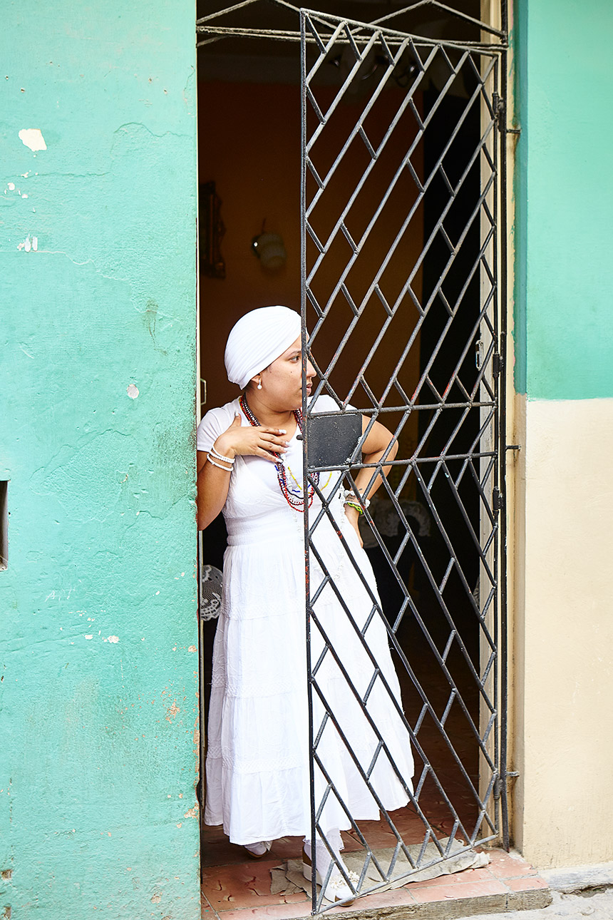 Lady in a doorway, Havana, Cuba