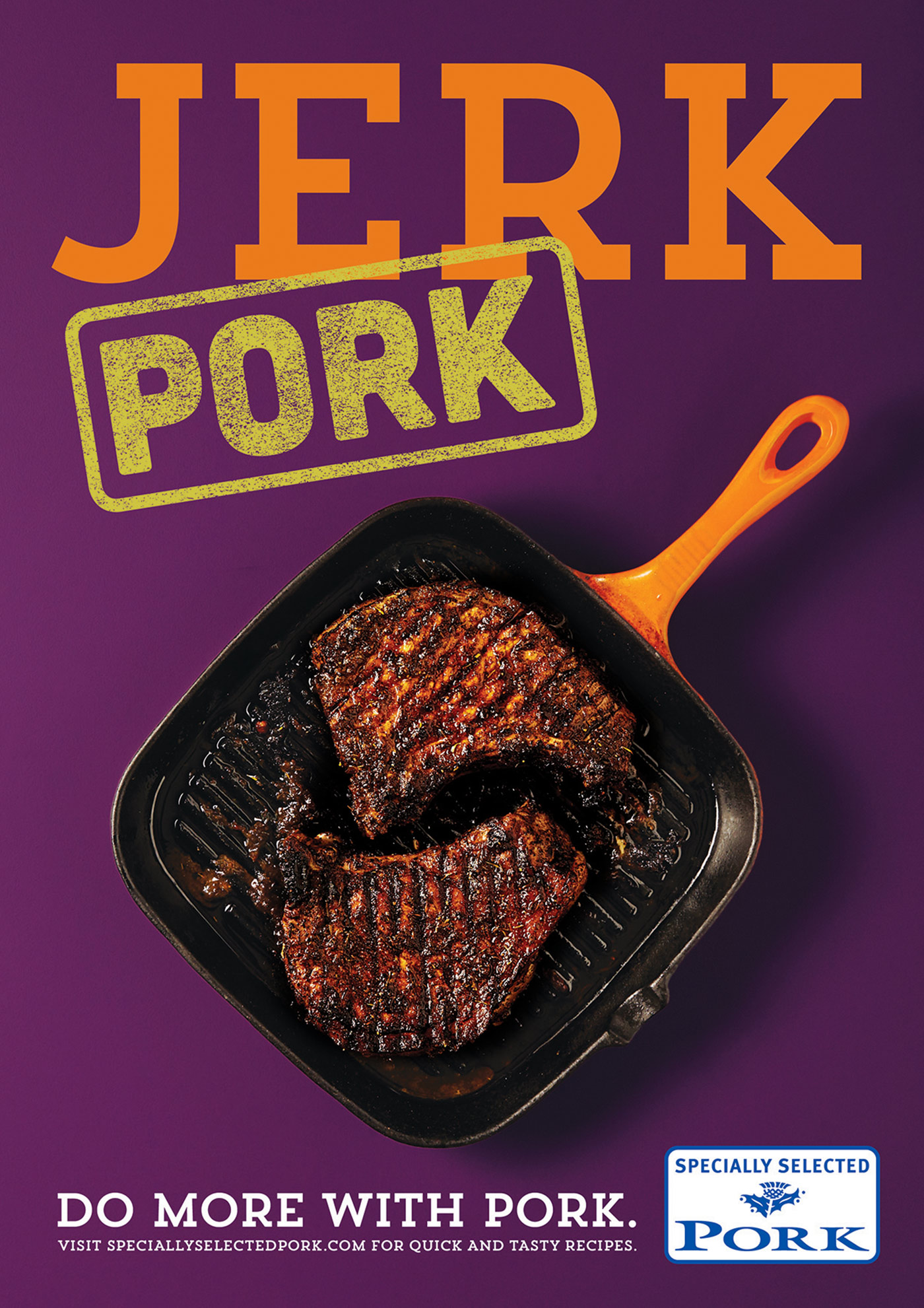 Jerk Pork Chops Specially Selected Pork Advertising,  Edinburghfood photographer