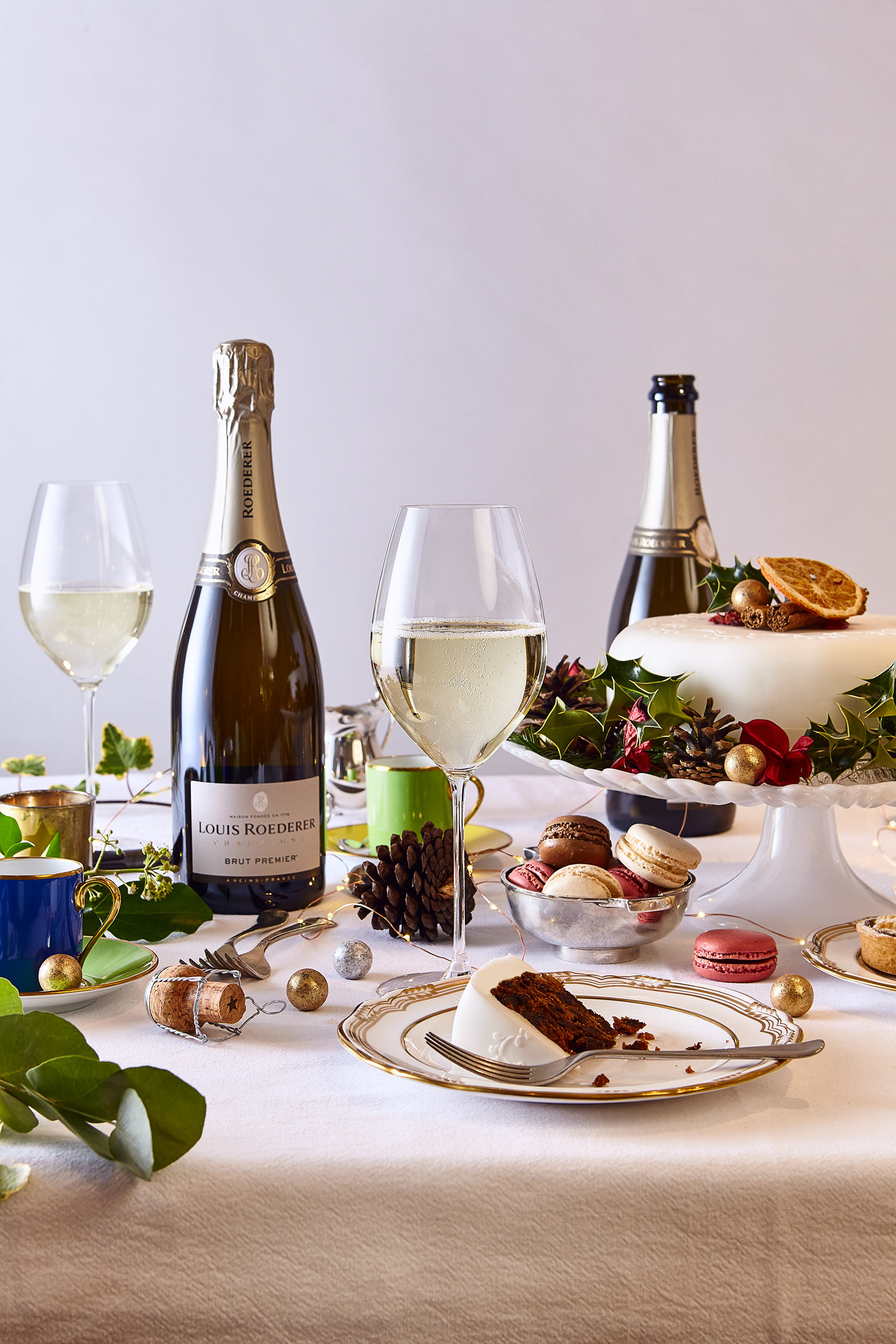 Louis Roederer Champagne Christmas table, De Burgh Wine Merchants