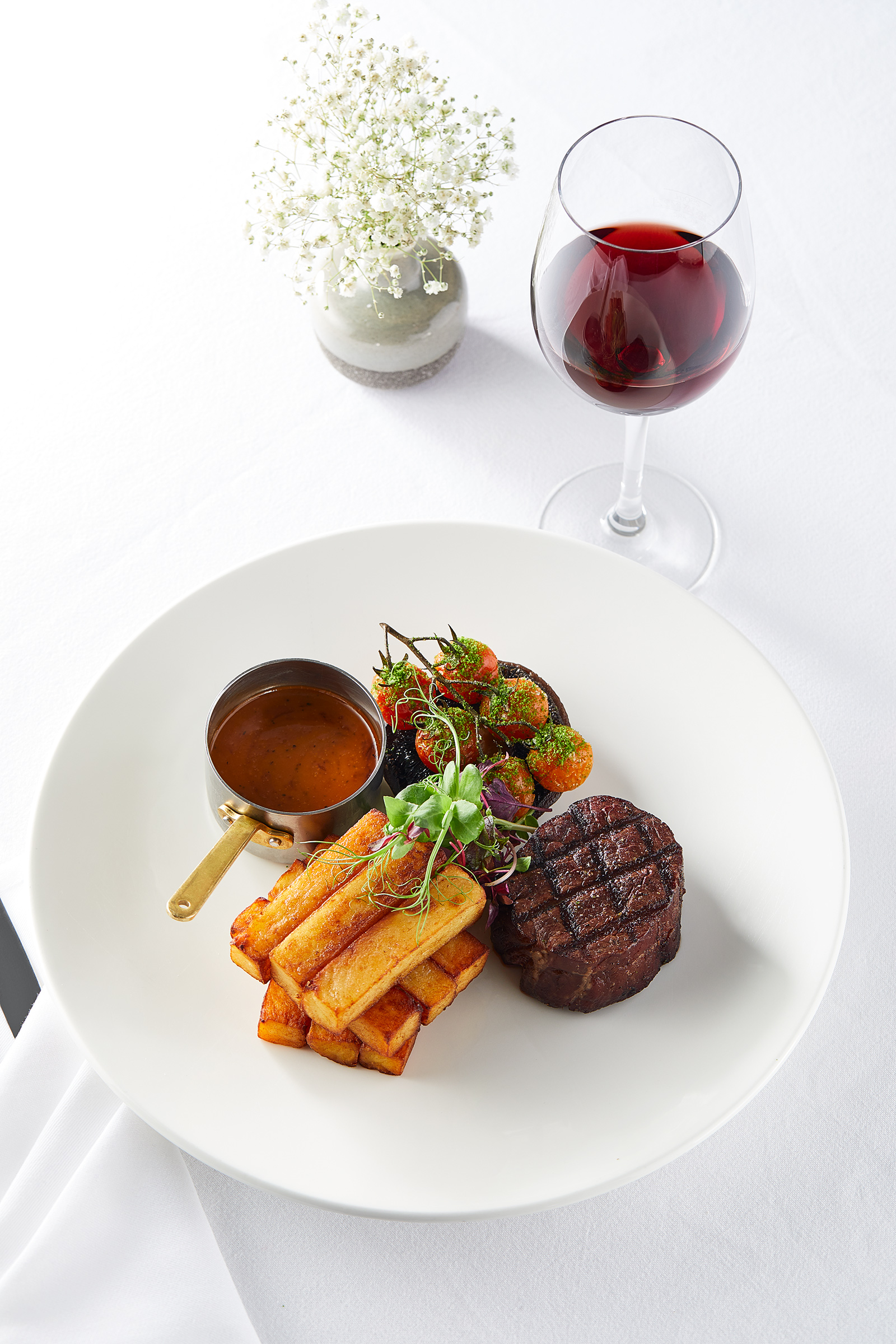 Fillet Steak and Peppercorn Sauce, Professional food and drink photographer Alastair Ferrier