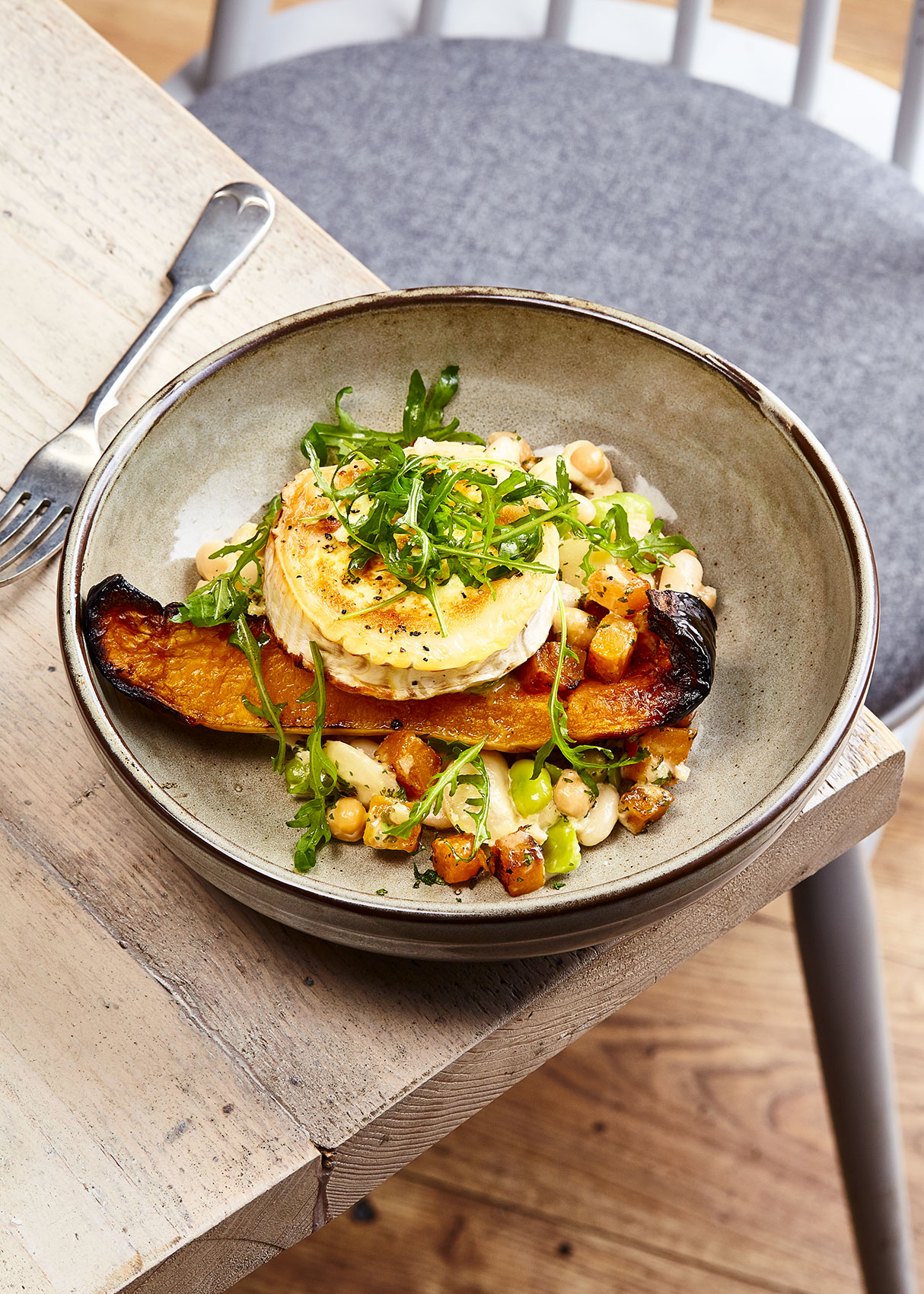 Roast butternut Squash and warm goat cheese, Edinburgh food photographer
