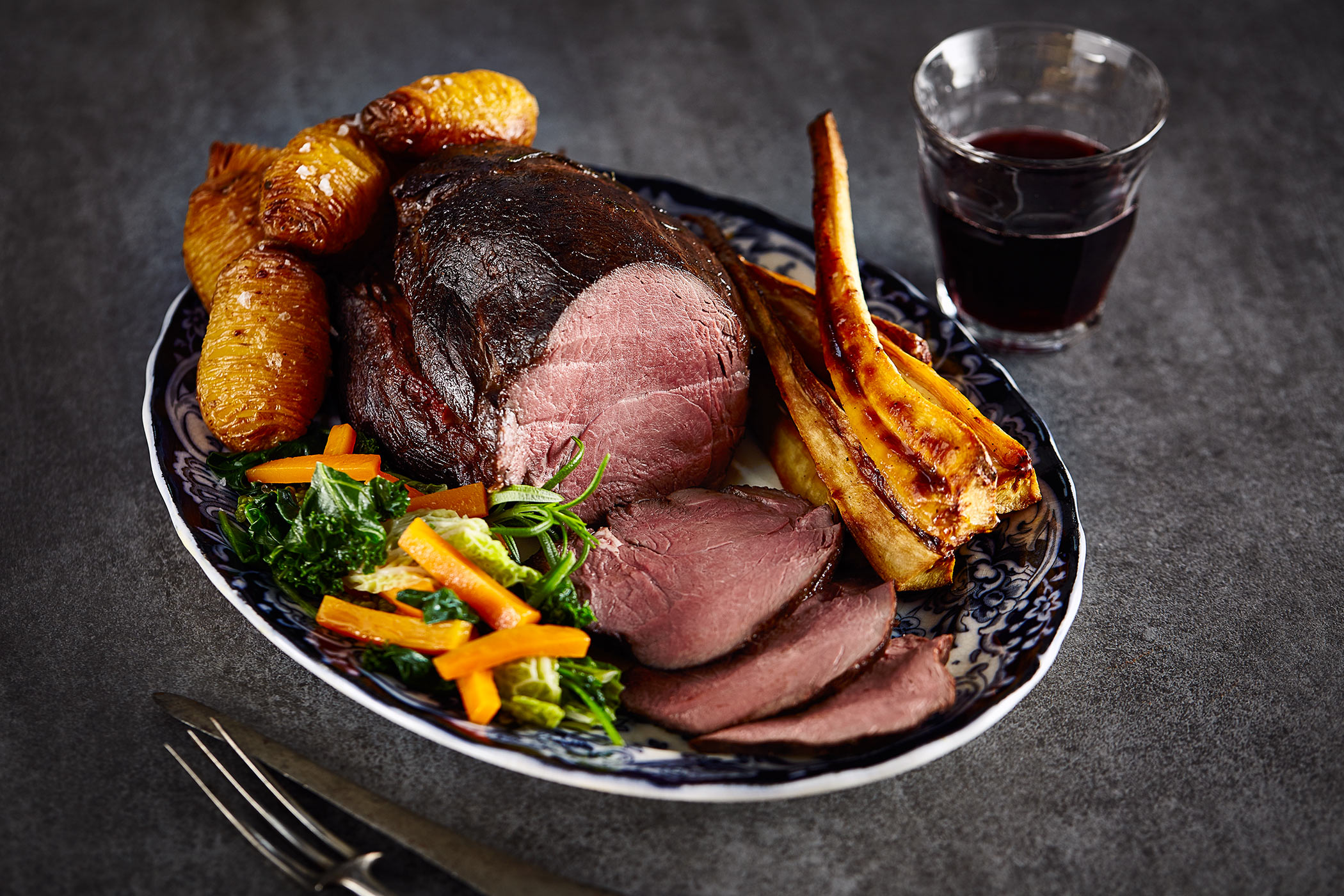 Roast Haunch of Venison and vegetables, Hebridean Food Company
