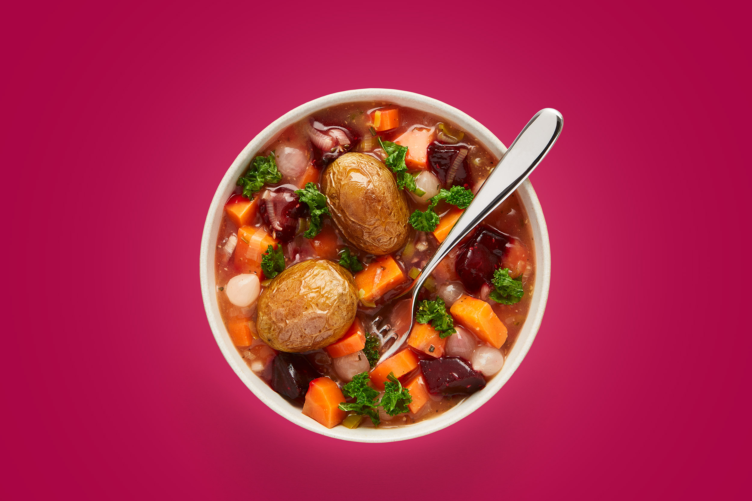Root Vegetable and Potato Stew, The Scottish Food Company packaging photography