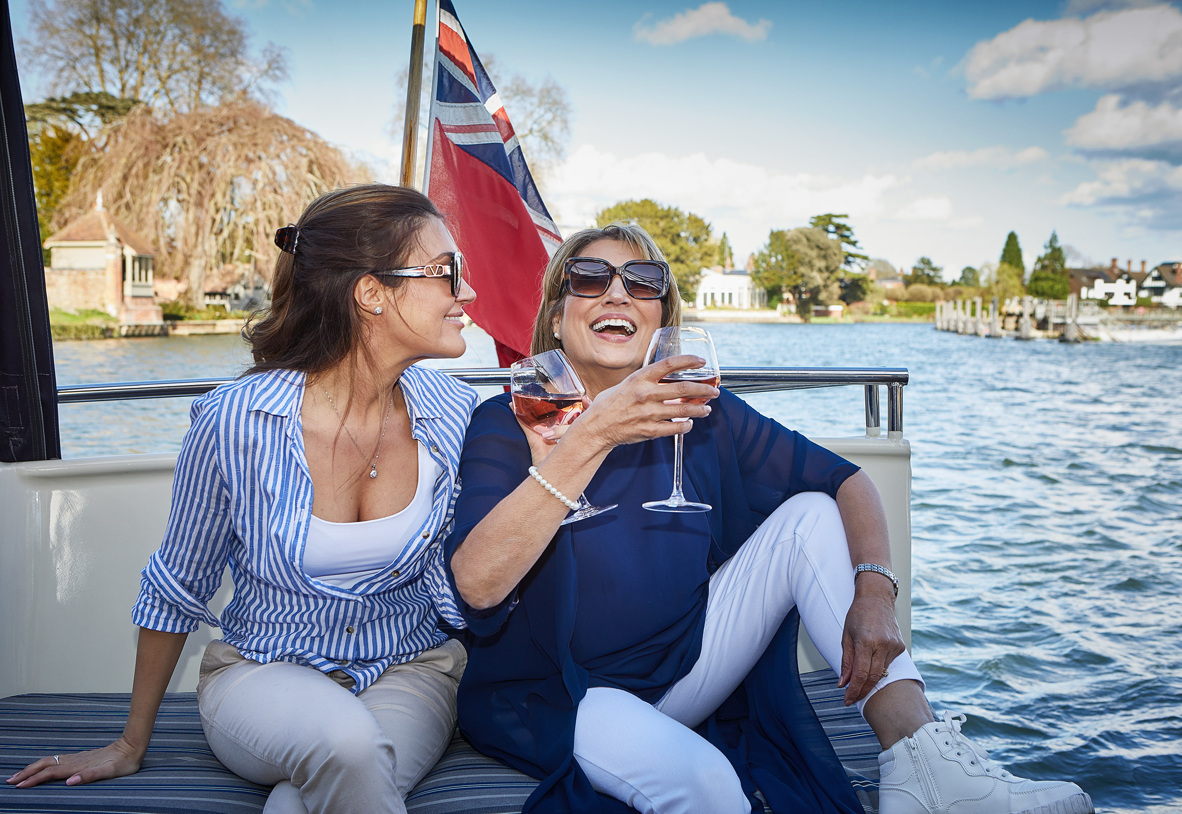 Rosé Wine, summer boat trip, Compleat Angler, UK travel and lifestyle photographer 