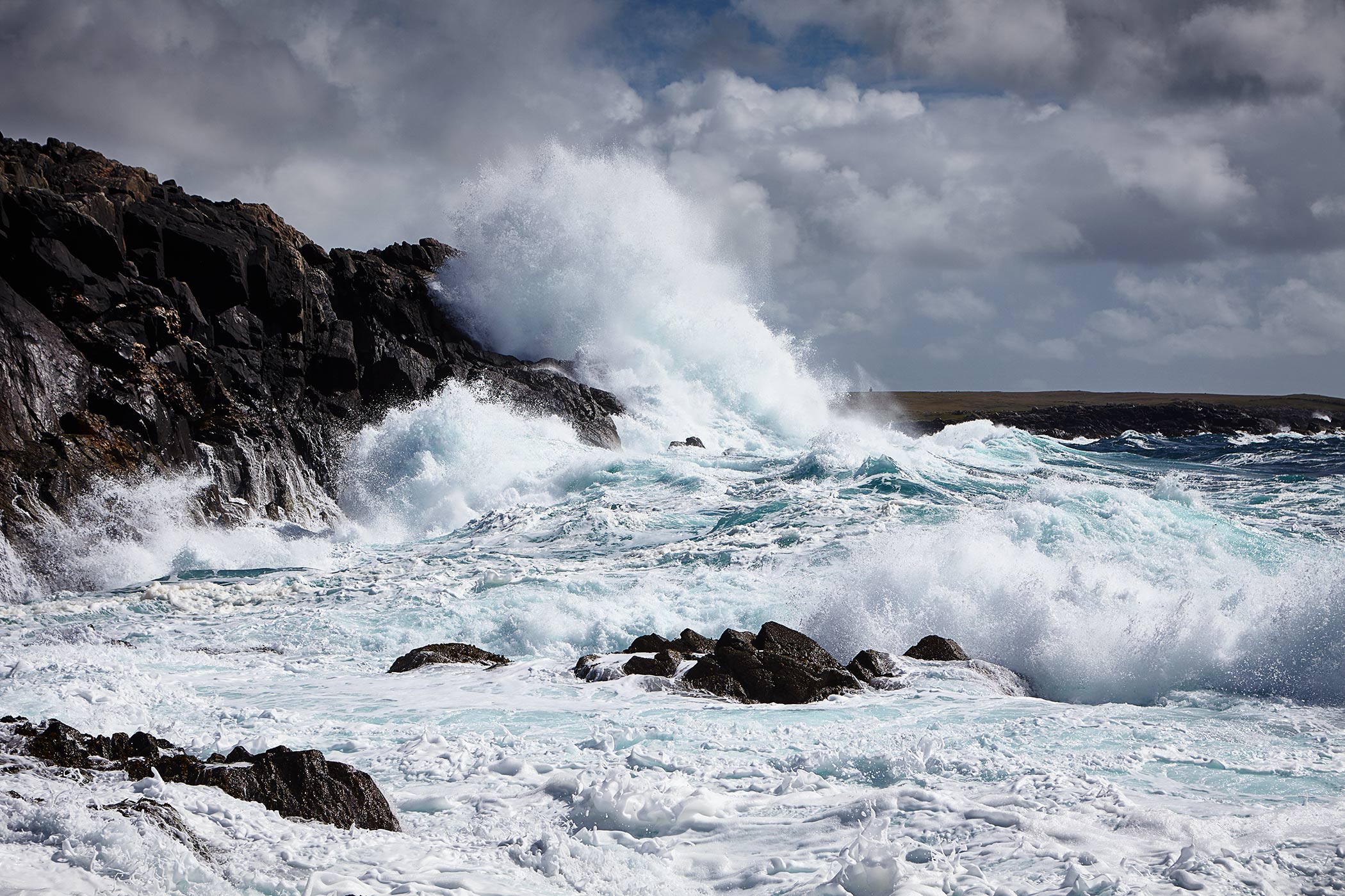 Crashing waves, Scolpaig, Uist, Hebridean Food Company