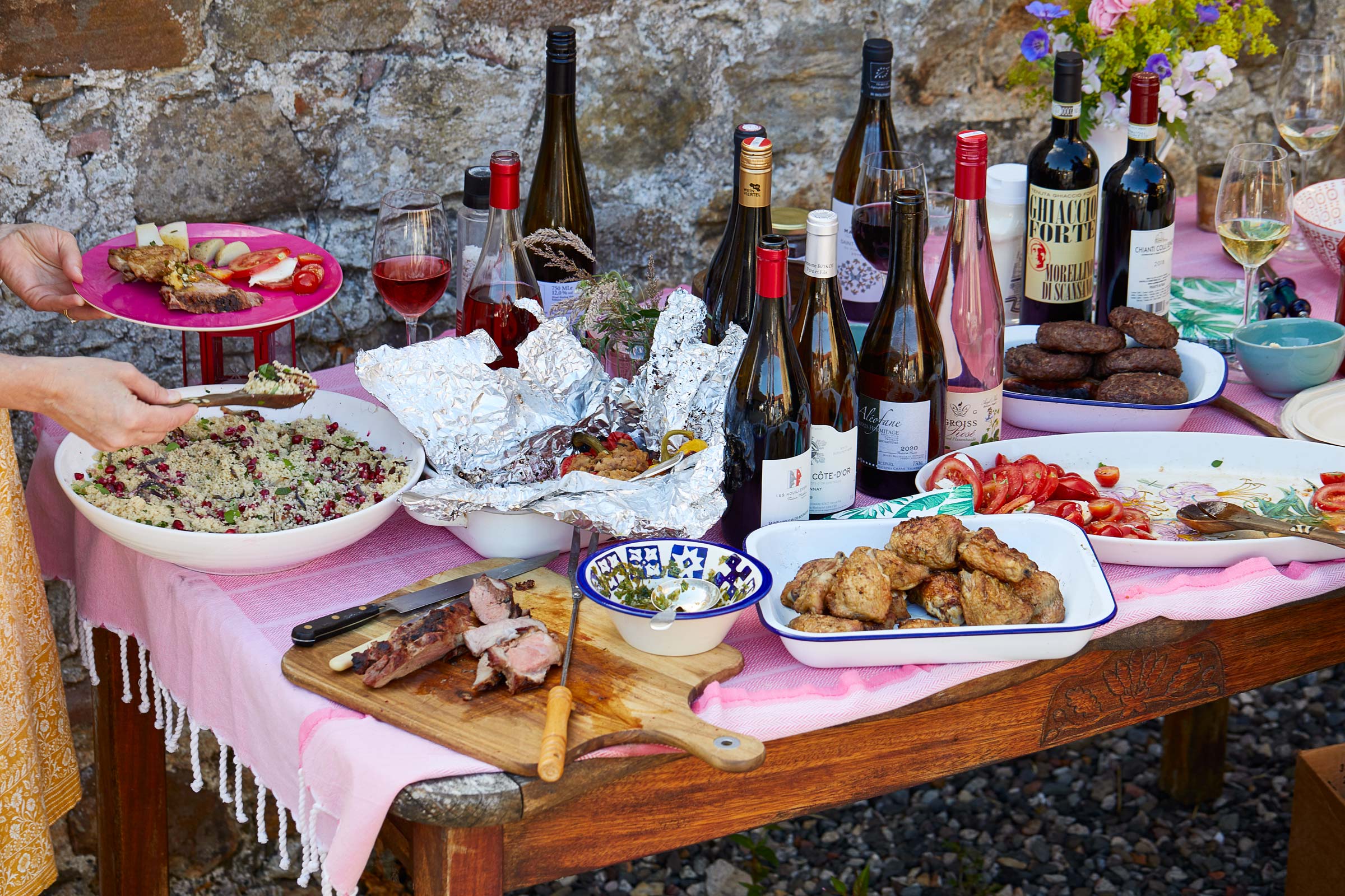 Summer BBQ Wines and Foods shot for De Burgh Wine Merchants, Alastair Ferrier food & drink photographer.